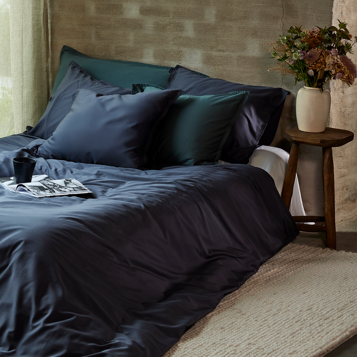 Gripsholm Påslakanset Bambu solid med 2st örngott